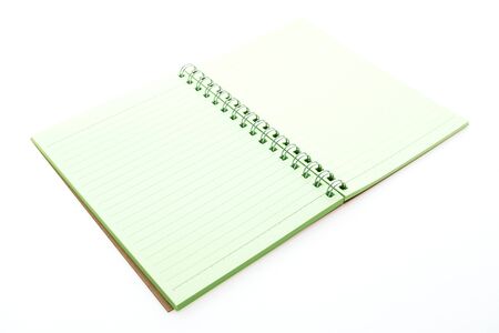 Blank notebook isolated on white backgroundの写真素材