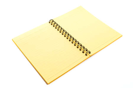 Blank notebook isolated on white background