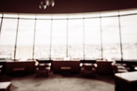 Abstract blur beautiful luxury restaurant interior for background - Vintage Filter