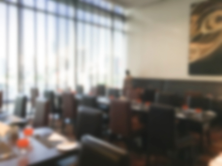 Abstract blur restaurant interior for backgroundの写真素材