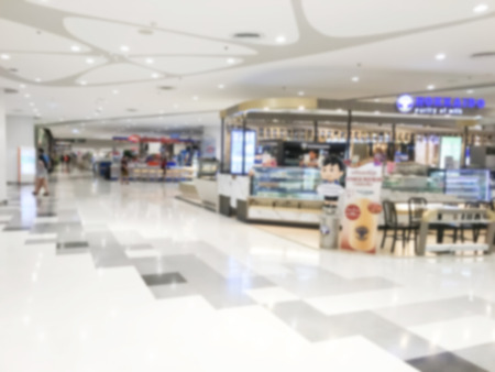 Abstract blur shopping mall interior and retail store for backgroundの写真素材
