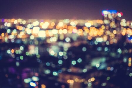 Abstract blur bangkok city in Thailand - Vintage Filterの写真素材