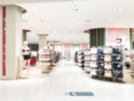 Abstract blur luxury retail and shopping mall interior for backgroundの写真素材