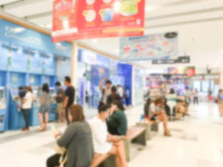 Abstract blur luxury retail and shopping mall interior for backgroundの写真素材