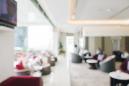 Abstract blur hotel lobby interior for backgroundの写真素材