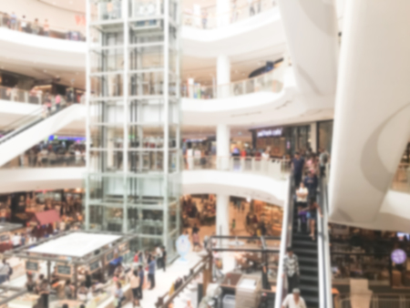 Abstract blur shopping mall interior and retail store for backgroundの写真素材