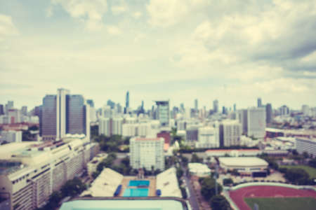 Abstract blur bangkok city in Thailand - Vintage Filterの写真素材