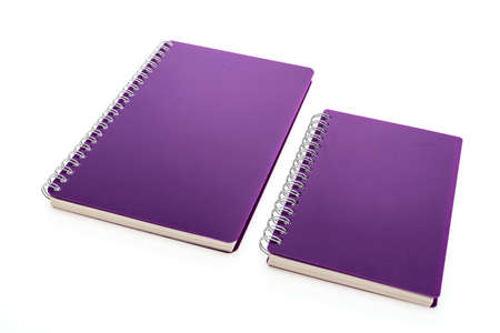 Colorful blank notebook isolated on white backgroundの写真素材