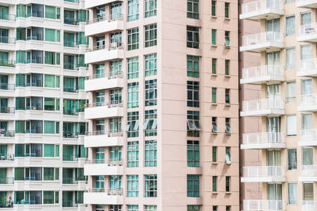 Beautiful window exterior of building pattern for backgroundの写真素材