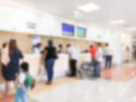 Abstract blur hospital and medical center interior for backgroundの写真素材