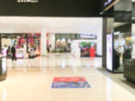 Abstract blur luxury retail and shopping mall interior for background