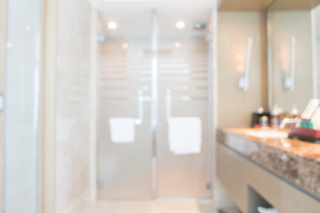 Abstract blur beautiful luxury bathroom interior for backgroundの写真素材