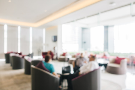 Abstract blur hotel lobby interior for backgroundの写真素材