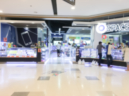 Abstract blur luxury retail and shopping mall interior for backgroundの写真素材