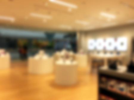 Abstract blur luxury retail and shopping mall interior for background