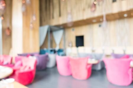 Abstract blur restaurant interior for backgroundの写真素材