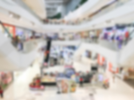 Abstract blur luxury shopping mall and retail store interior for backgroundの写真素材