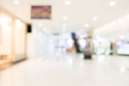 Abstract blur luxury retail and shopping mall interior for background