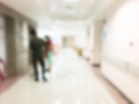 Abstract blur hospital interior for backgroundの写真素材
