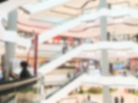 Abstract blur luxury shopping mall and retail store interior for backgroundの写真素材