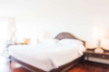 Abstract blur bedroom interior for backgroundの写真素材