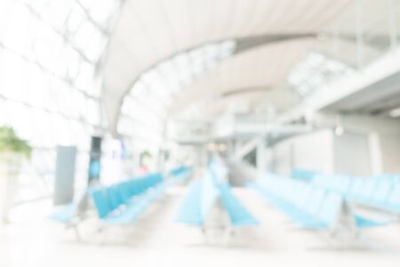 Abstract blur airport interior for backgroundの写真素材