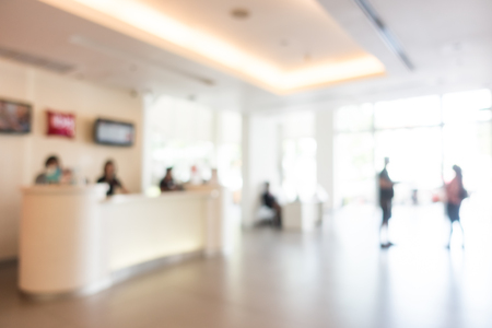 Abstract blur luxury hotel lobby interior for backgroundの写真素材