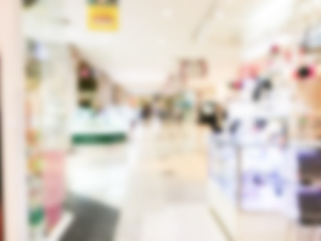 Abstract blur beautiful luxury shopping mall interior and retail store for backgroundの写真素材
