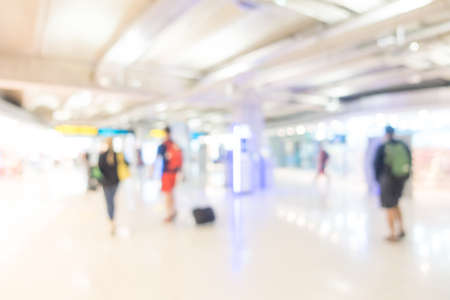 Abstract blur airport interior for backgroundの写真素材