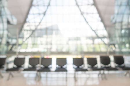Abstract blur airport interior for backgroundの写真素材