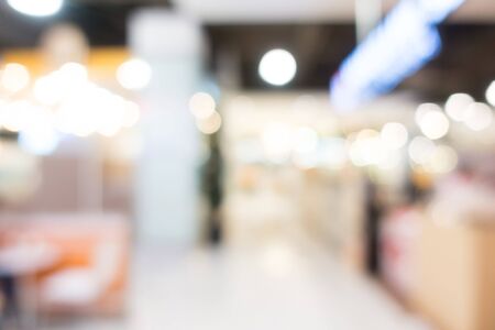 Abstract blur luxury retail and shopping mall interior for backgroundの写真素材