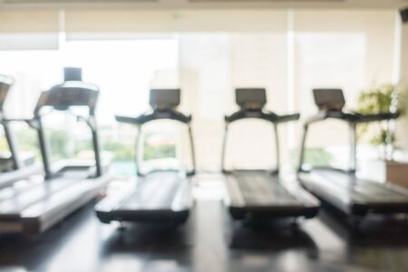 Abstract blur gym and fitness room interior for backgroundの写真素材