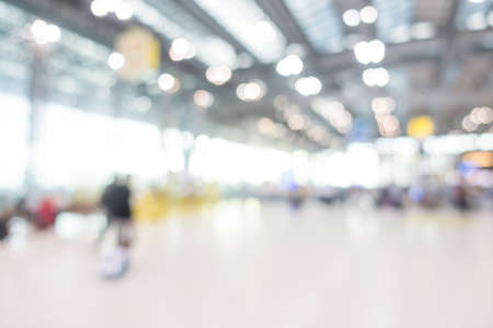 Abstract blur airport interior for backgroundの写真素材