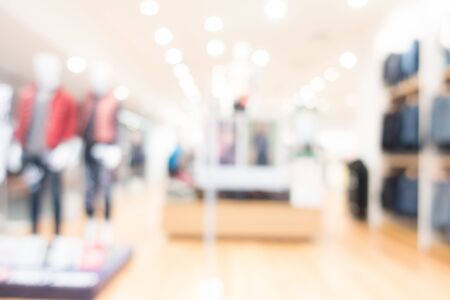 Abstract blur luxury retail and shopping mall interior for backgroundの写真素材