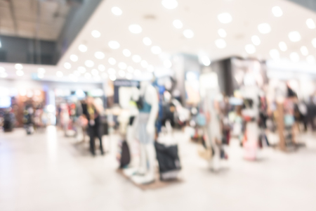 Abstract blur beautiful luxury shopping mall and retail store interior for backgroundの写真素材