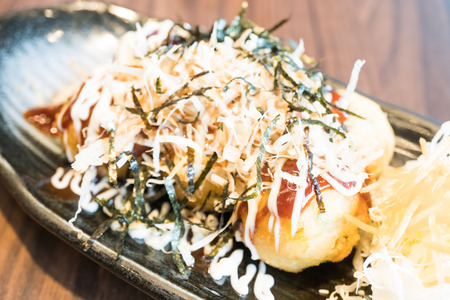 Squid ball or Takoyaki - Japanese food styleの写真素材