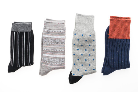 New socks isolated on white backgroundの写真素材