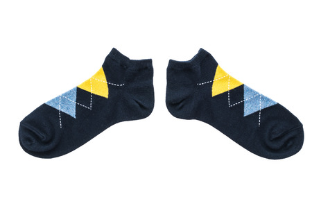 New socks isolated on white background