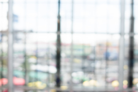 Abstract blur luxury retail and shopping mall interior for backgroundの写真素材