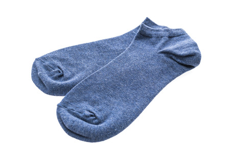 Pair of sock for clothing isolated on white background