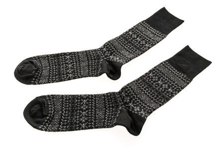 Pair of socks for clothing isolated on white background