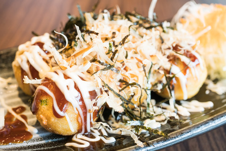 Squid ball or Takoyaki - Japanese food styleの写真素材