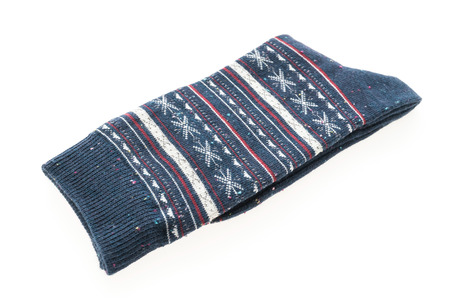Pair of socks for clothing isolated on white background