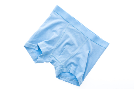 Underwear or Underpants and clothing for men isolated on white backgroundの写真素材
