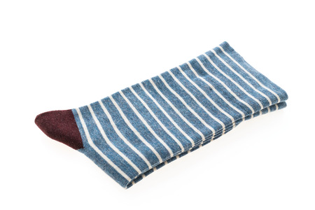 Pair of socks for clothing isolated on white background