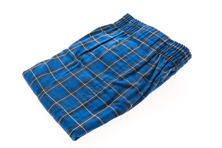 Men underwear or Short boxer for clothing isolated on white backgroundの写真素材