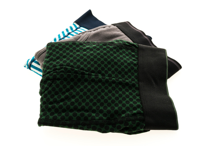 New men underwear or short pant and boxer for clothing isolated on white backgroundの写真素材