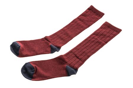 Pair of new cotton sock for clothing isolated on white background