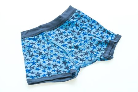 short underwear for kid and boy isolated on white backgroundの写真素材