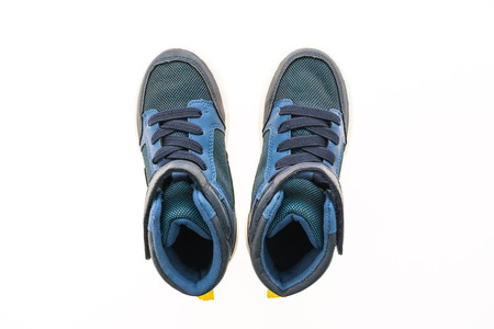 Fashion shoes and sneakers isolated on white backgroundの写真素材